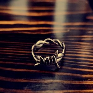 HUF Silver Braided Jewelry Ring